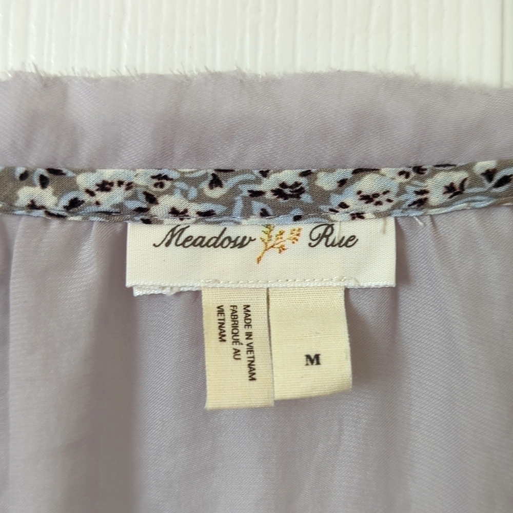 Meadow Rue Anthropologie Triple Texture Knit Scoop Neck Long Sleeve Top Purple M - Picture 4 of 13